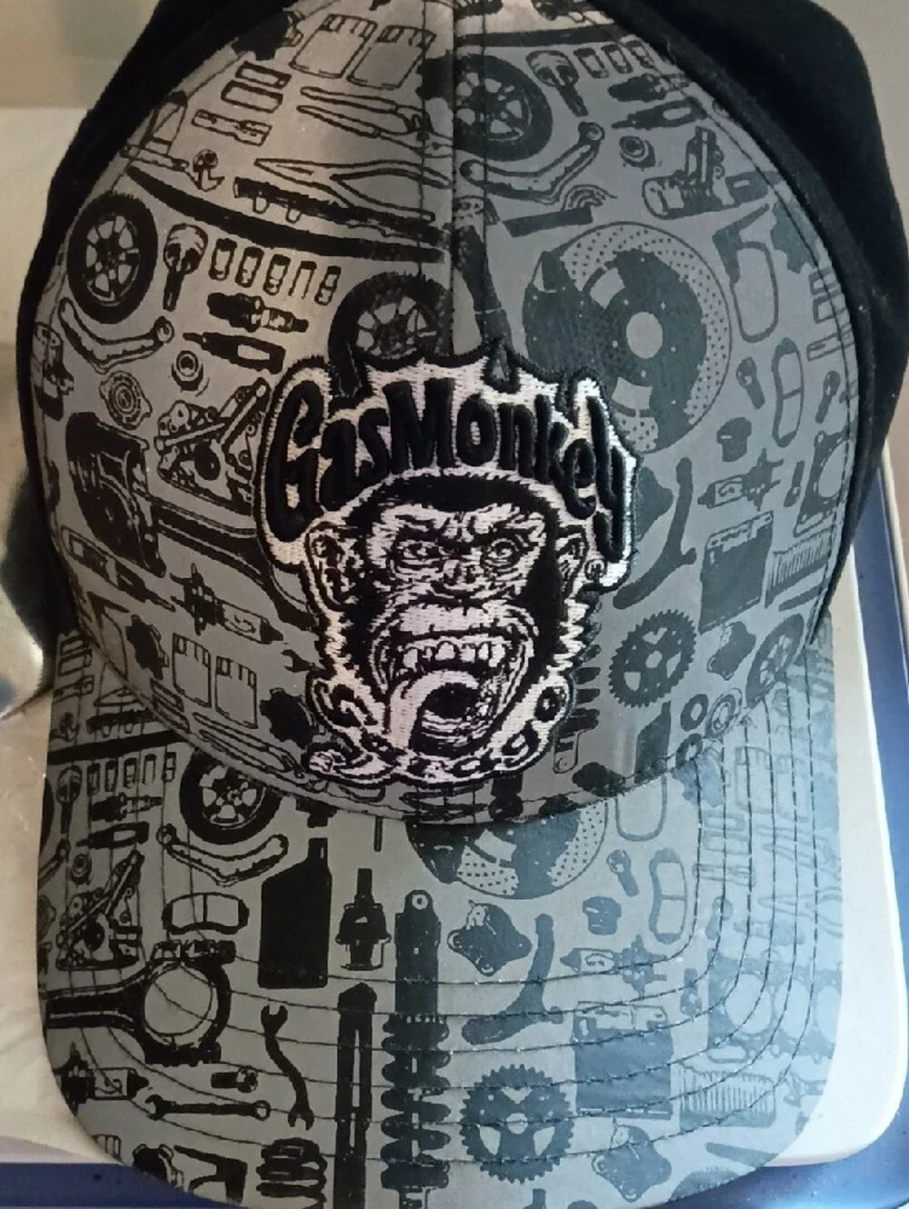 GasMonkey Gray Graphic Snapback Hat